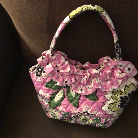 NWOT Mini Vera Bradley Floral Ruffled Bag - Picture 1 of 7